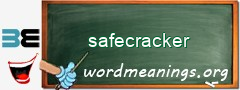 WordMeaning blackboard for safecracker